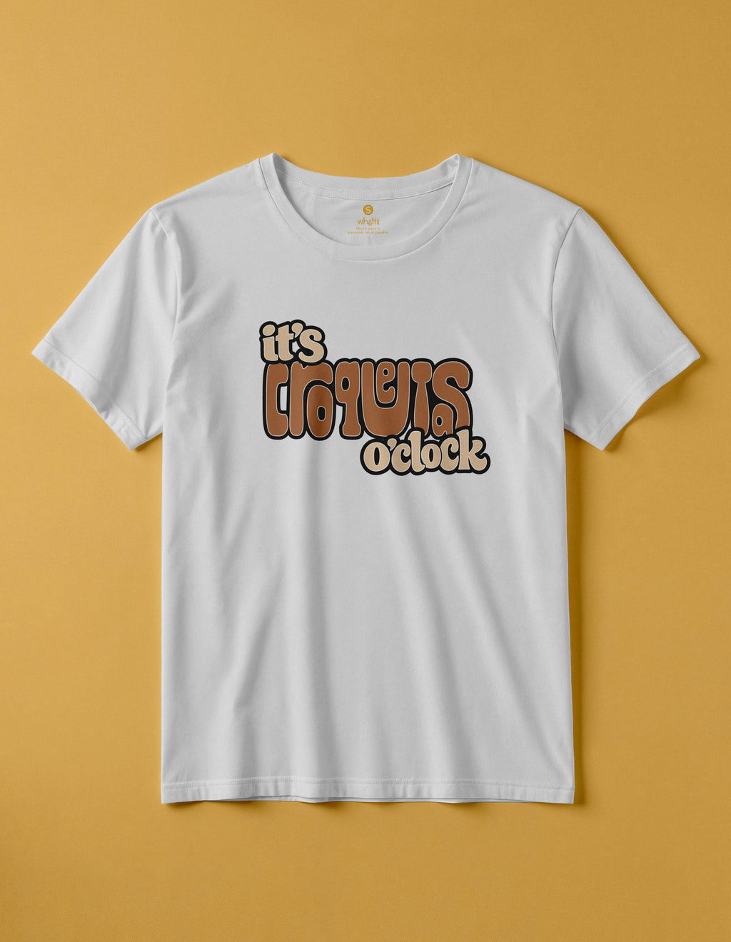 camiseta de algodon organico modelo croquetas color blanco whattii pecho