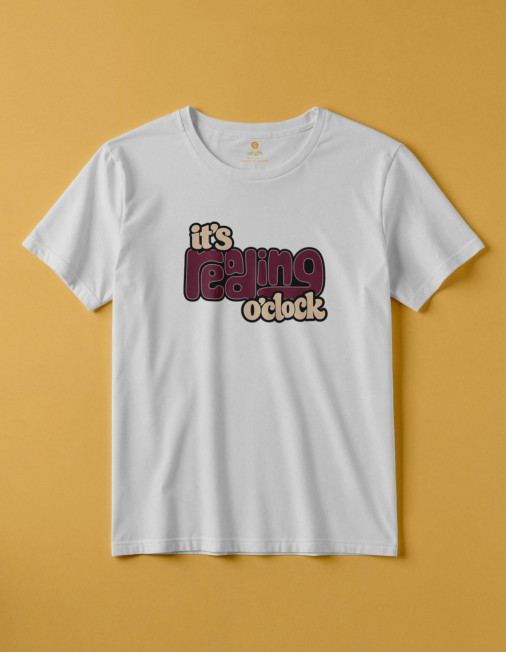 camiseta de algodon organico modelo reading color blanco whattii pecho