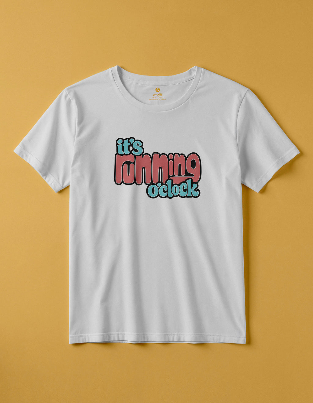 camiseta de algodon organico modelo running color blanco whattii pecho