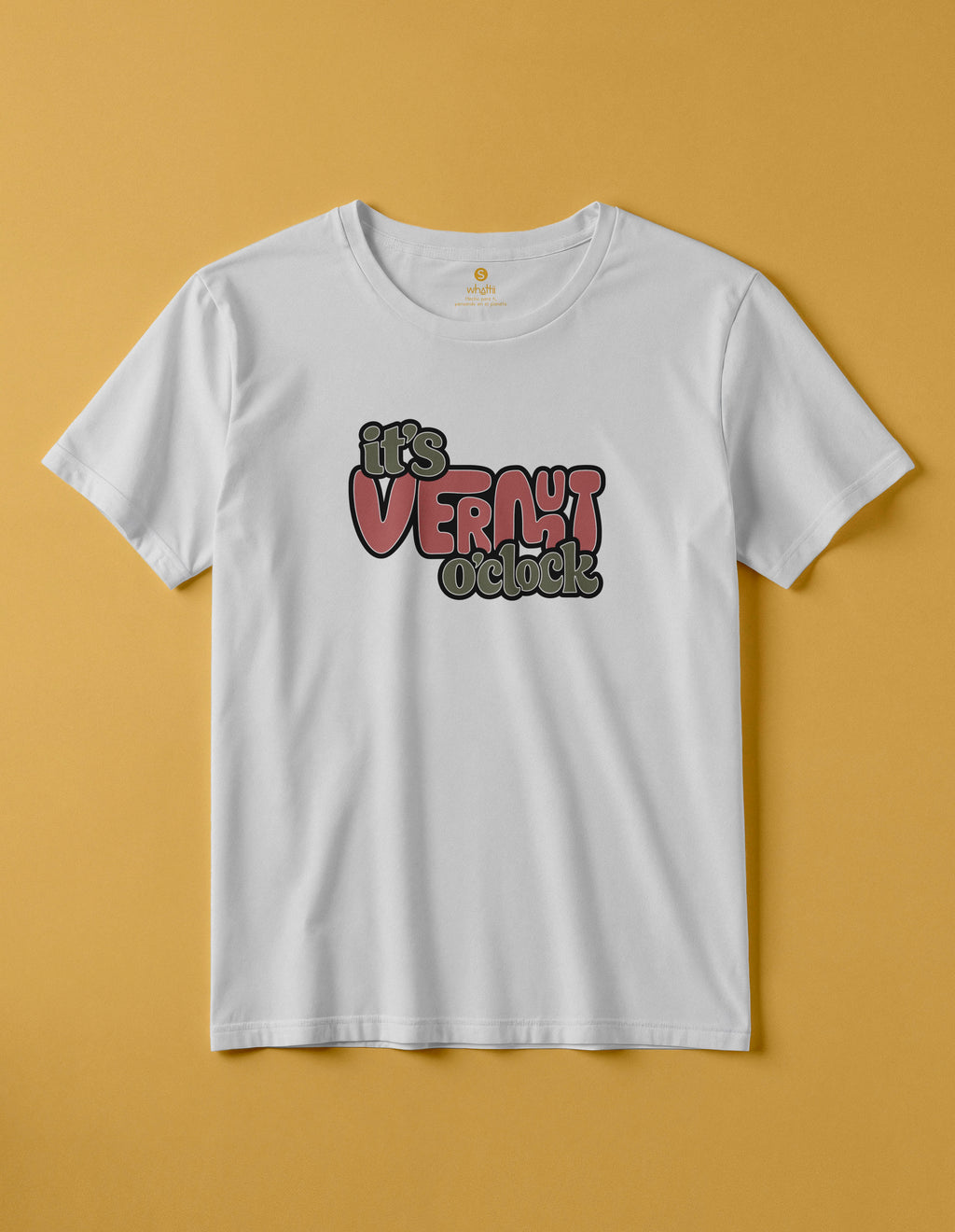 camiseta de algodon organico modelo vermut color blanco whattii pecho