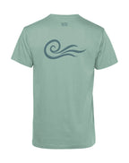 camiseta de algodon organico modelo brisa color verde whattii espalda