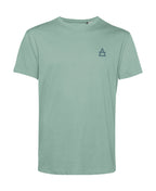 camiseta de algodon organico modelo brisa color verde whattii pecho