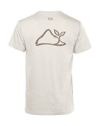 camiseta de algodon organico modelo brote color beige whattii espalda
