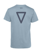 camiseta de algodon organico modelo elemento agua color azul whattii espalda