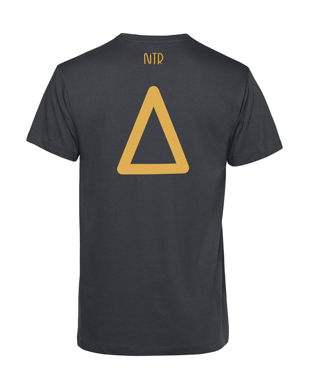 camiseta de algodon organico modelo elemento fuego color gris whattii espalda