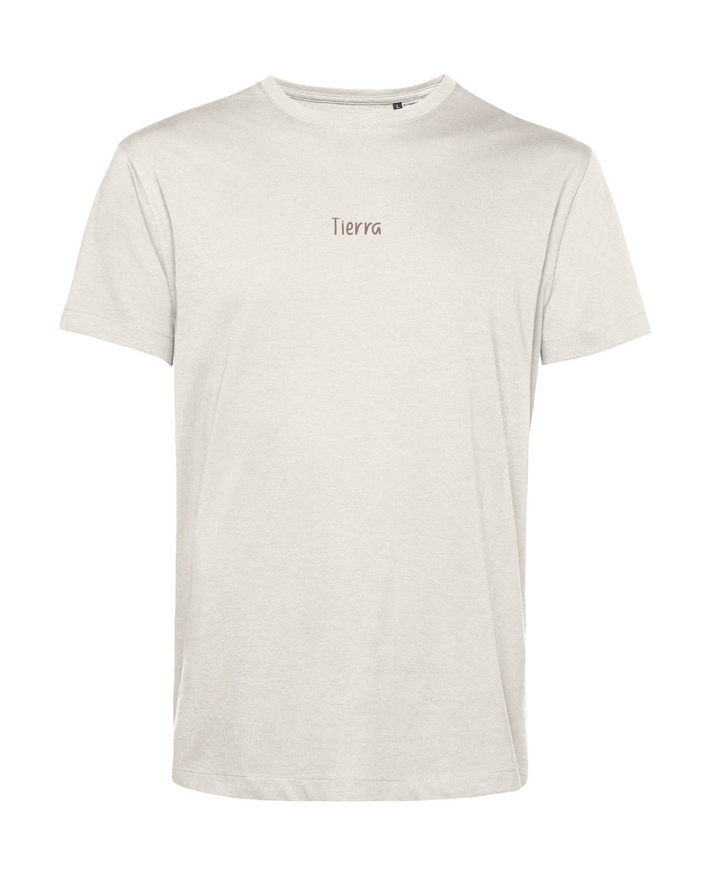camiseta de algodon organico modelo elemento tierra color beige whattii pecho