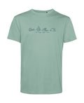 camiseta de algodon organico modelo energia aire color verde whattii pecho