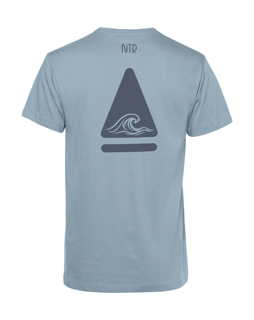 camiseta de algodn organico modelo marea color azul whattii espalda