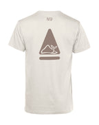 camiseta de algodon organico modelo tierra firme color beige whattii espalda