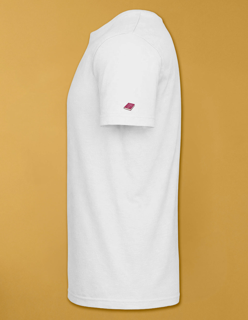 camiseta de algodon organico modelo reading color blanco whattii manga