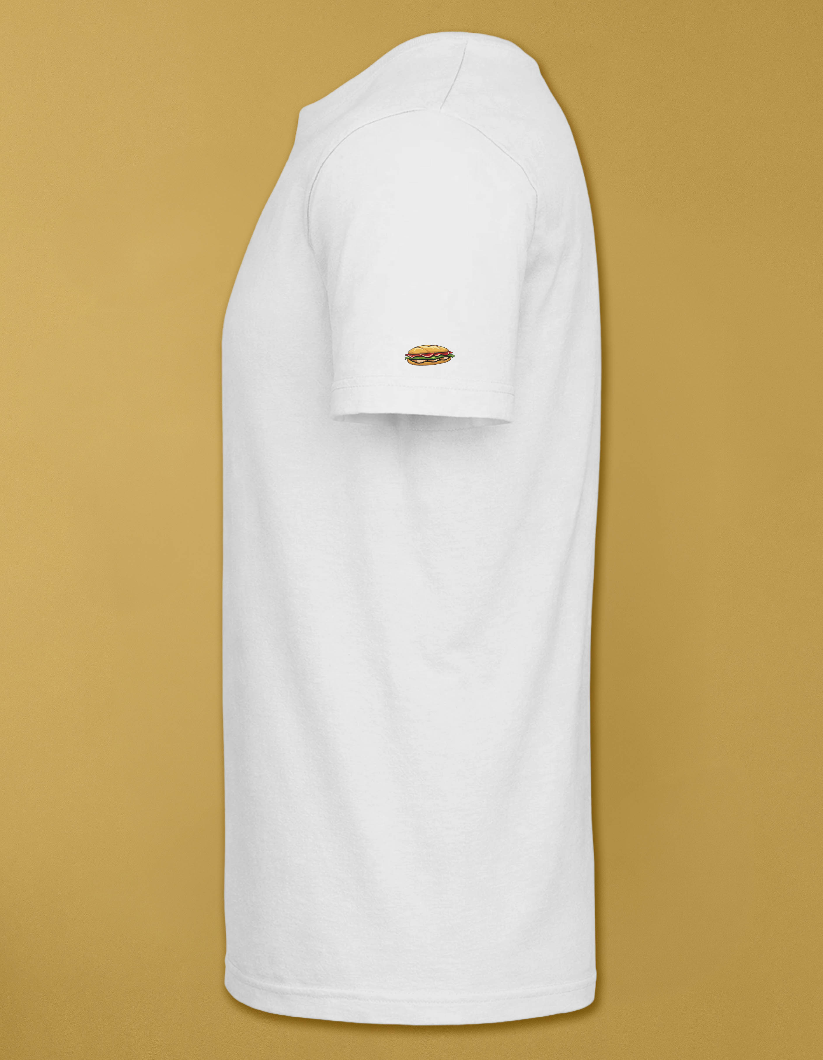 camiseta de algodon organico modelo serranito color blanco whattii espalda