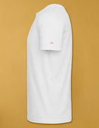 camiseta de algodon organico modelo tardeo color blanco whattii manga