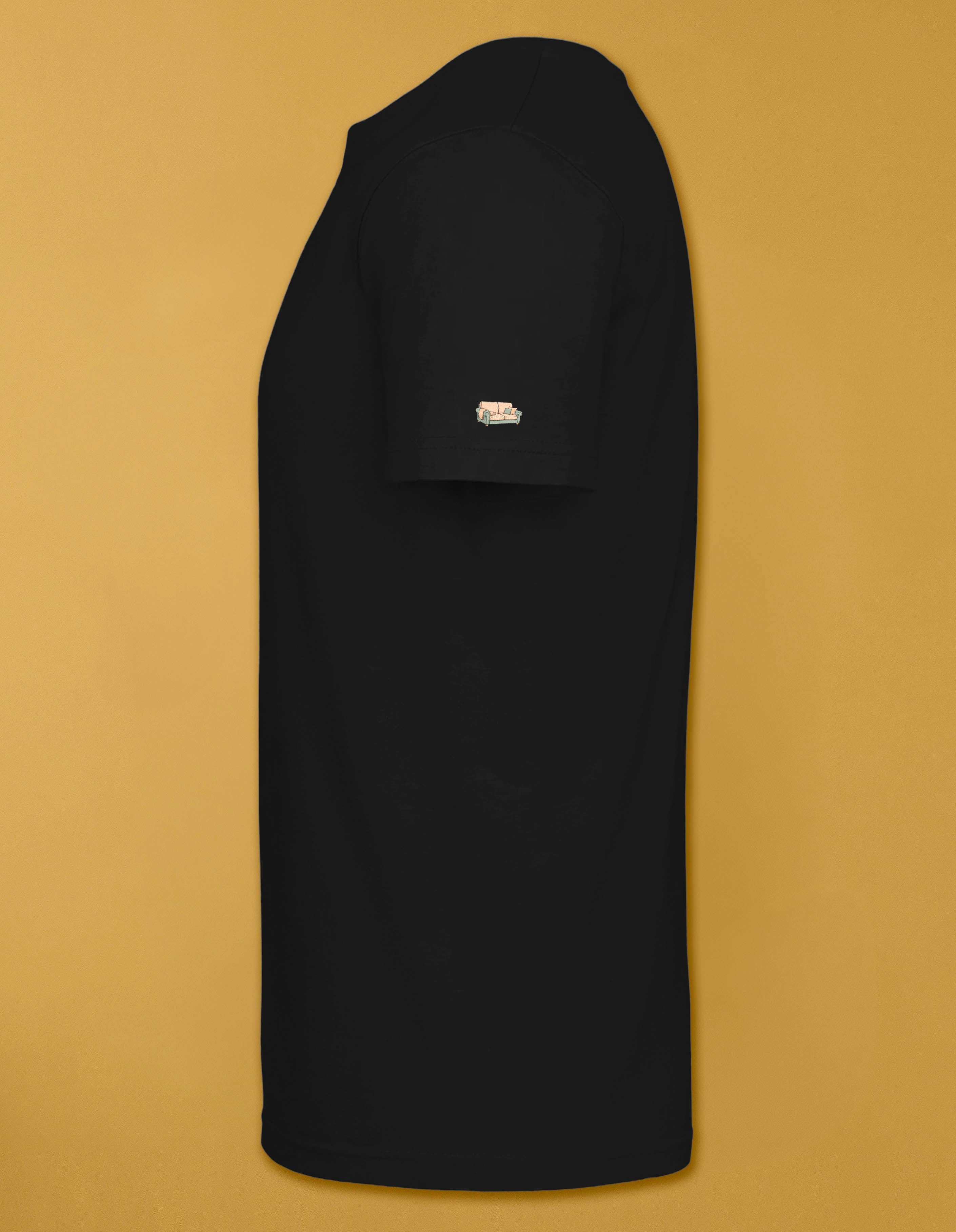camiseta de algodon organico modelo siesta color negro whattii manga